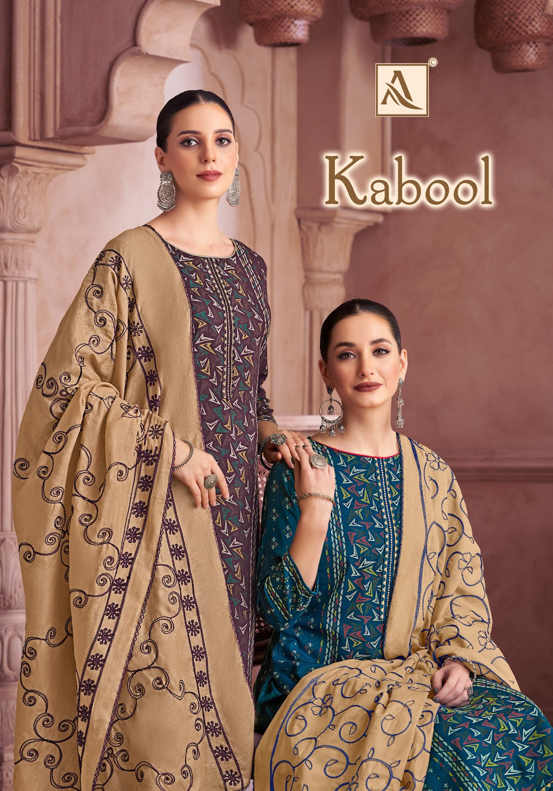 Kabool Alok Two Tone Karachi Salwar Suits Wholesale