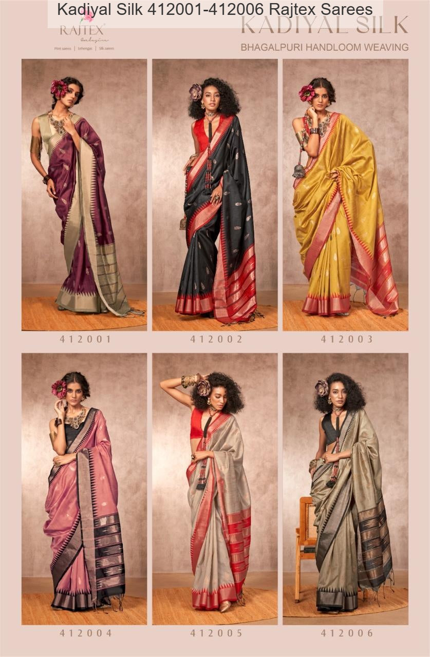 Kadiyal Silk 412001-412006 Rajtex Handloom Sarees Manufacturer Gujarat