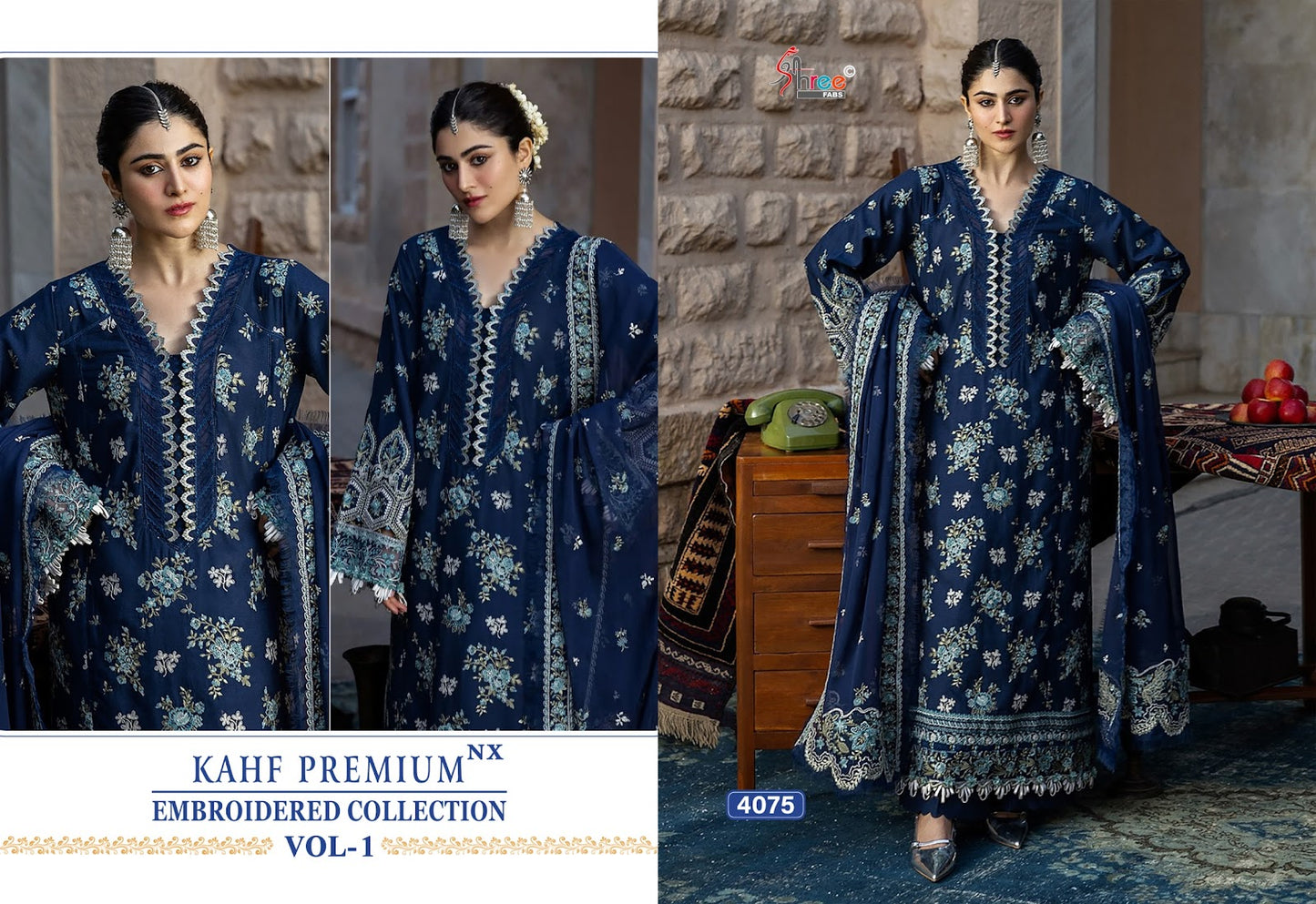 Kahf Vol 1 Nx Embroidered Collection Shree Fabs Reyon Pakistani Salwar Suits Supplier Ahmedabad