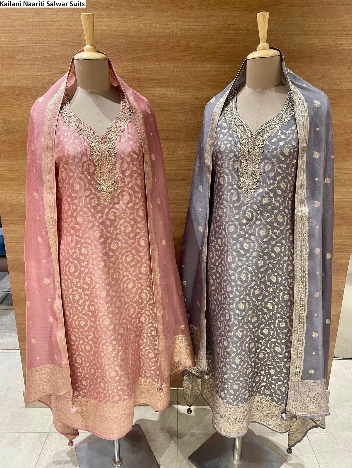Kailani Naariti Silk Jacquard Salwar Suits Manufacturer Ahmedabad