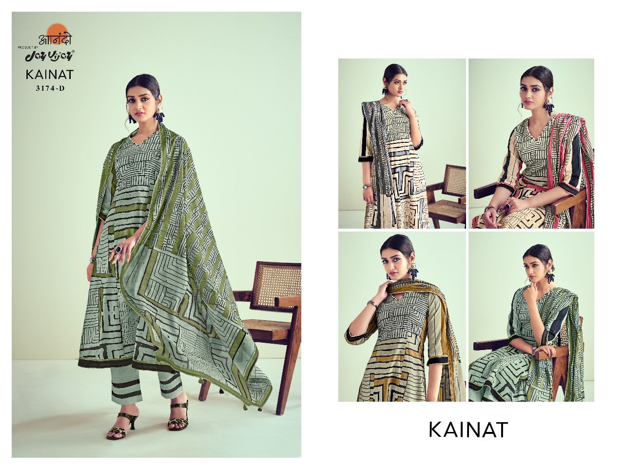 Kainat Jay Vijay Pure Cotton Pant Style Suits