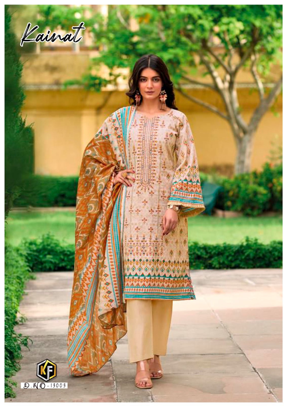 Kainat Vol 13 Keval Fab Lawn Cotton Karachi Readymade Suits Exporter