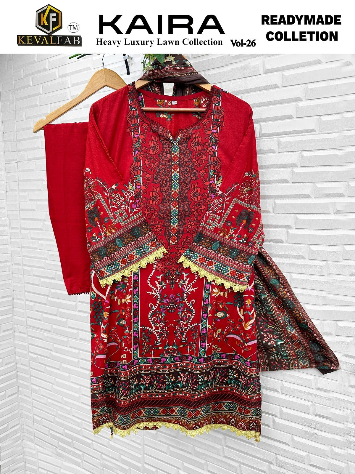 Kaira Vol 26 Keval Fab Lawn Cotton Karachi Readymade Suits Manufacturer Ahmedabad