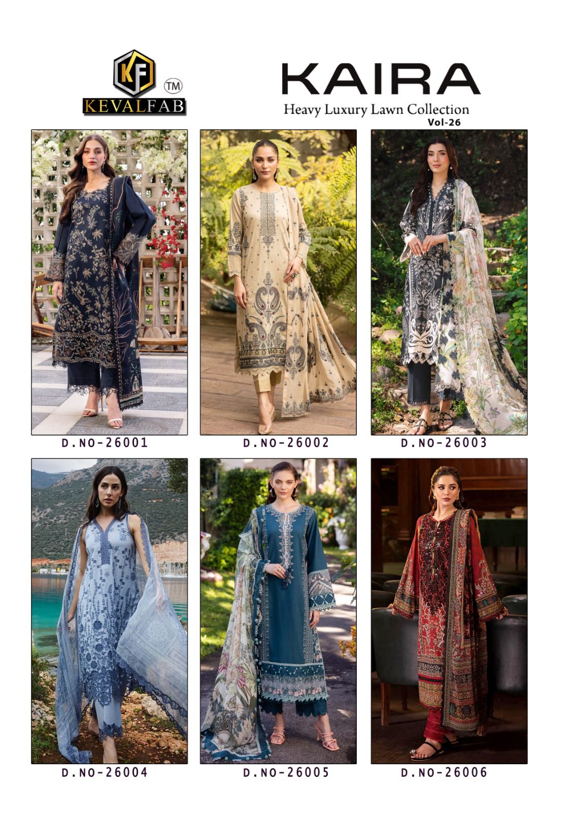 Kaira Vol 26 Keval Fab Lawn Cotton Karachi Salwar Suits Exporter India