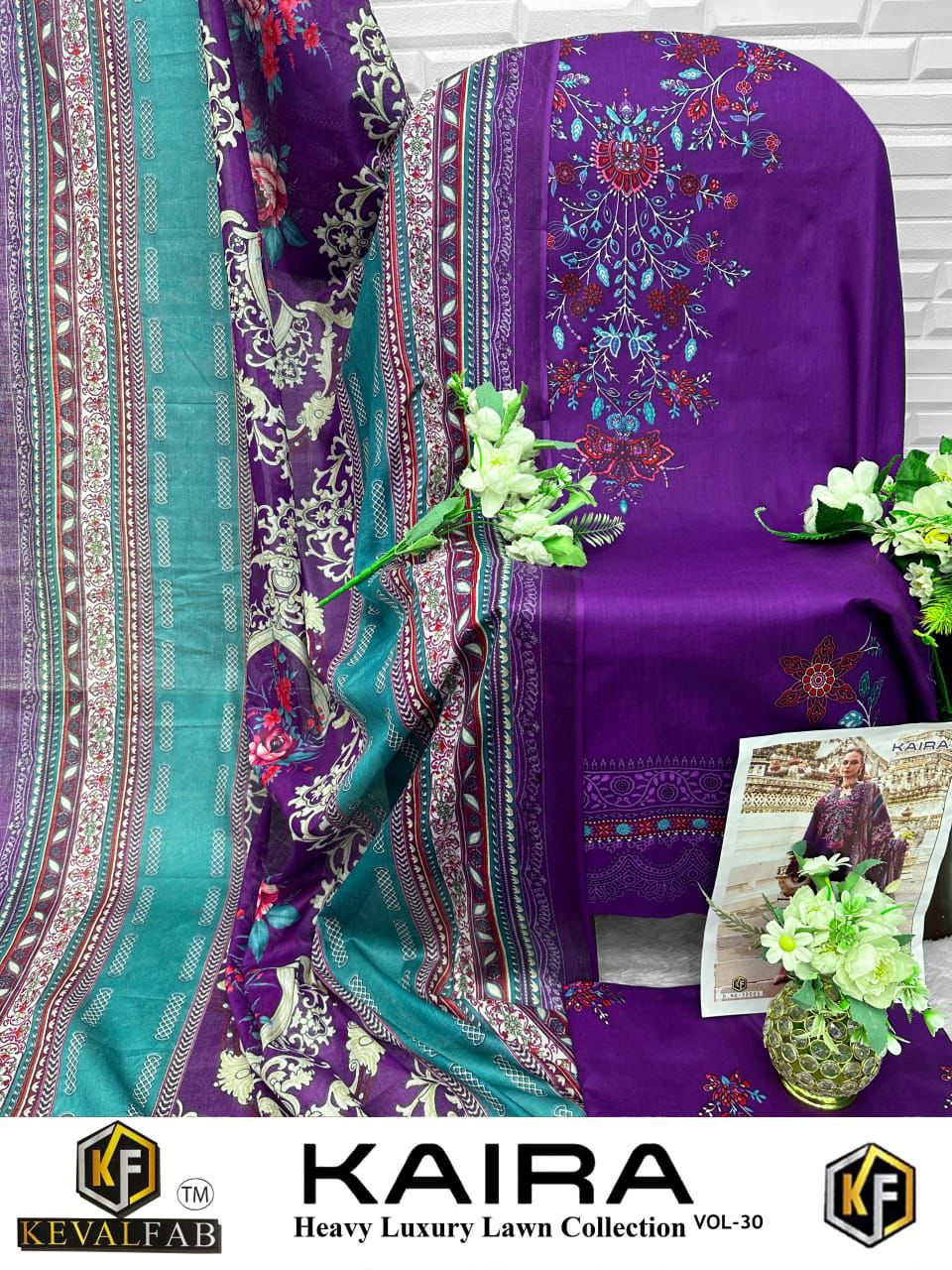 Kaira Vol 30 Keval Fab Lawn Cotton Karachi Salwar Suits Exporter Ahmedabad