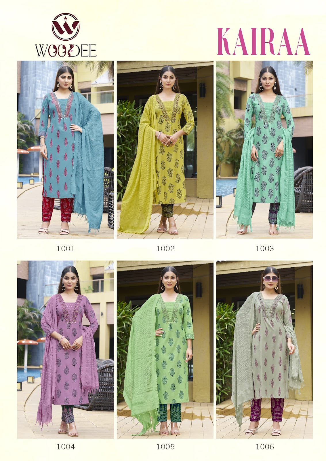 Kairaa Woodee Rayon Readymade Pant Style Suits Exporter India