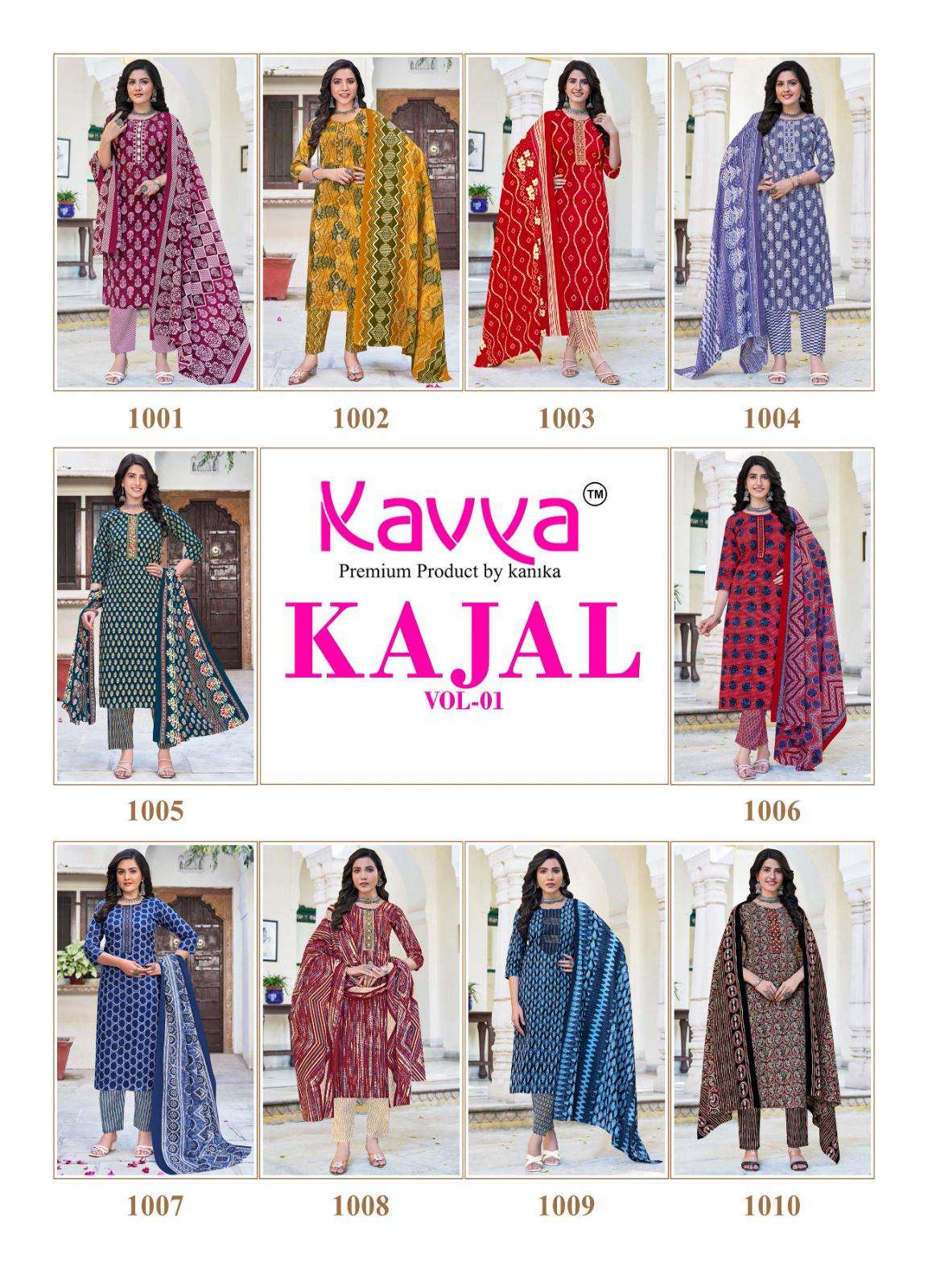 Kajal Vol 1 Kavya Readymade Cotton Pant Suits Exporter India