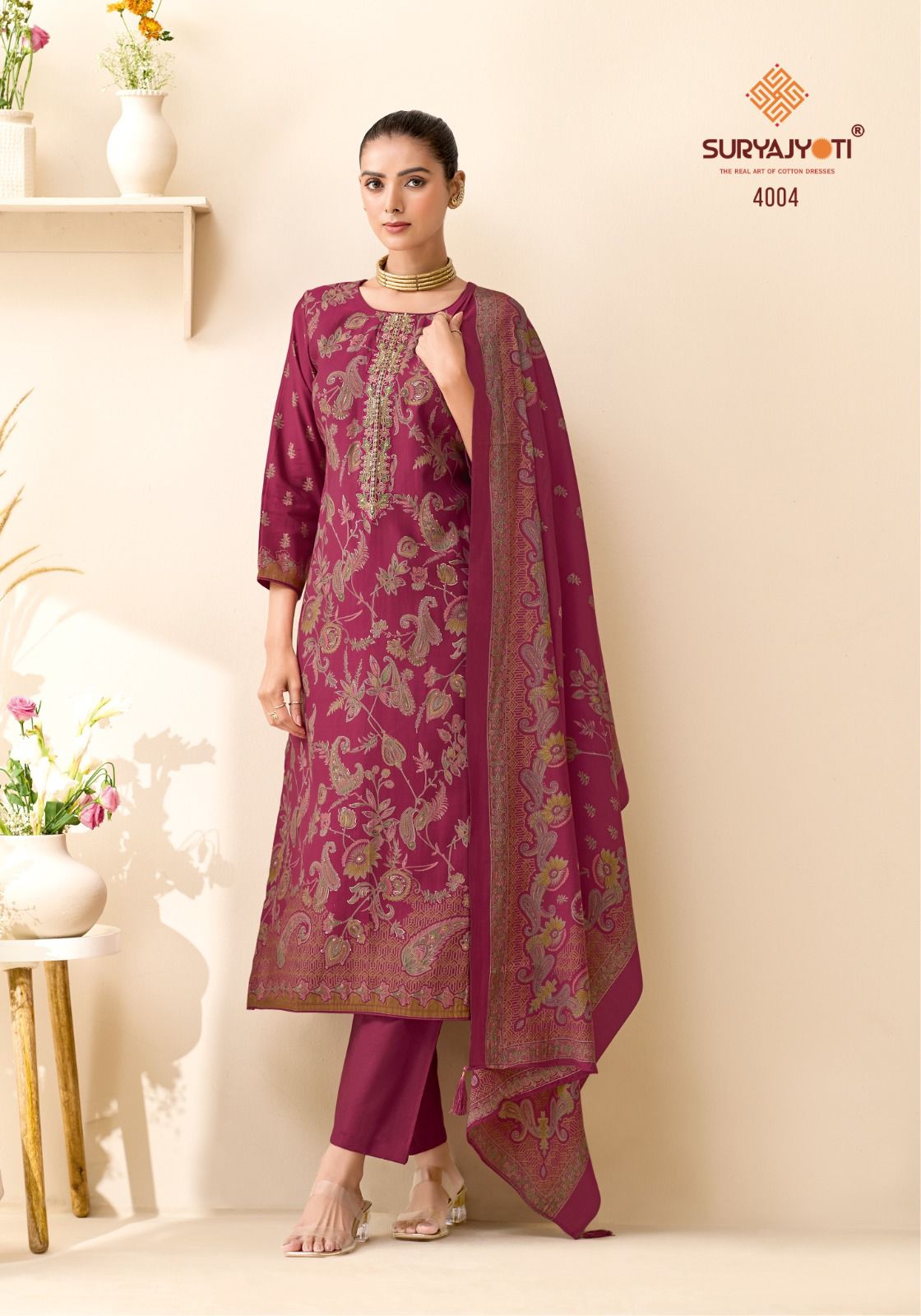 Kajal Vol 4 Suryajyoti Modal Silk Pant Style Suits Supplier India