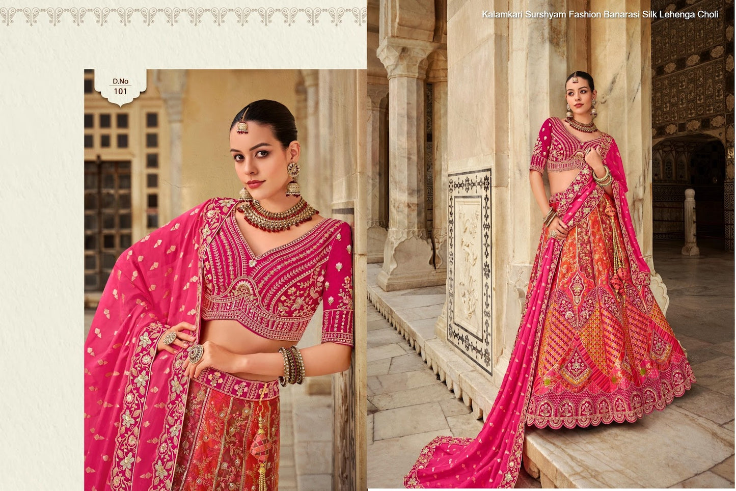 Kalamkari Surshyam Fashion Banarasi Silk Lehenga Choli Exporter India