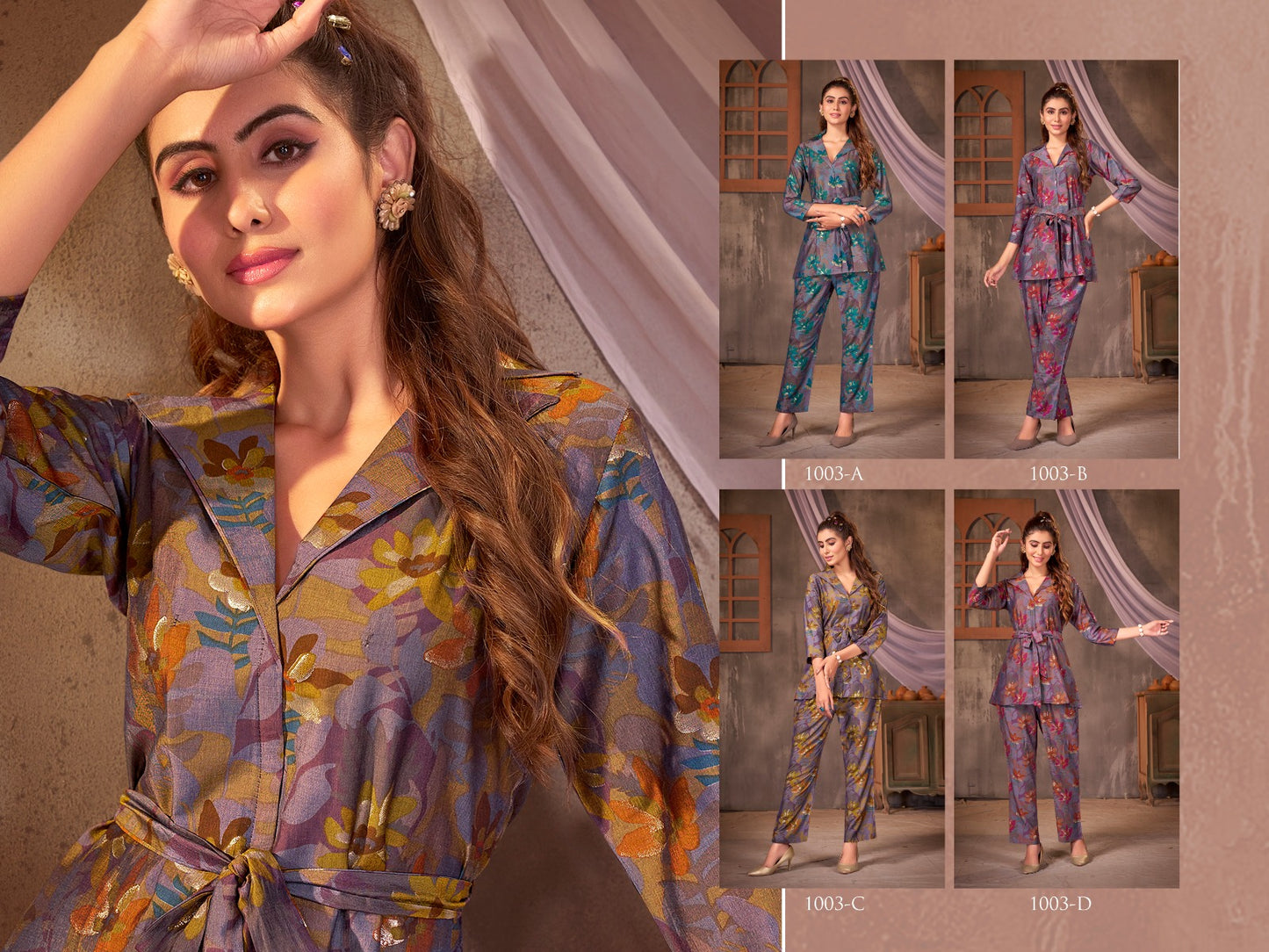 Kalarang 1003 Bipson Prints Pure Muslin Co Ord Set