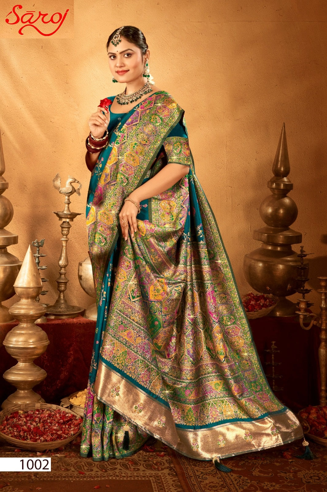 Kalash Silk Saroski Vol 1 Saroj Sarees Exporter Gujarat