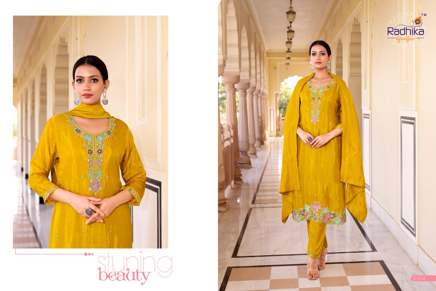 Kalini Vol 1 Radhika Lifestyle Silk Readymade Pant Style Suits Exporter India