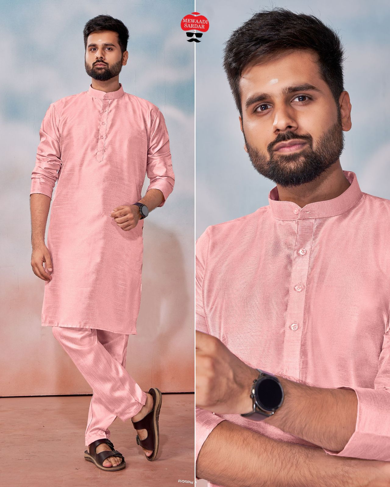 Kalki Bluehills Banglori Silk Mens Kurta Pajama Manufacturer Gujarat