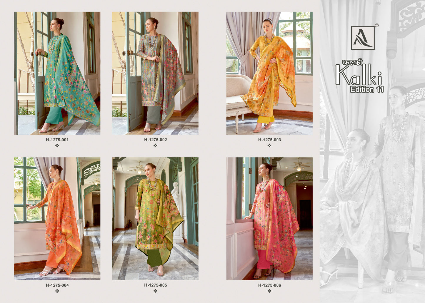 Kalki Edition 11 Alok Dola Jacquard Pant Style Suits Supplier