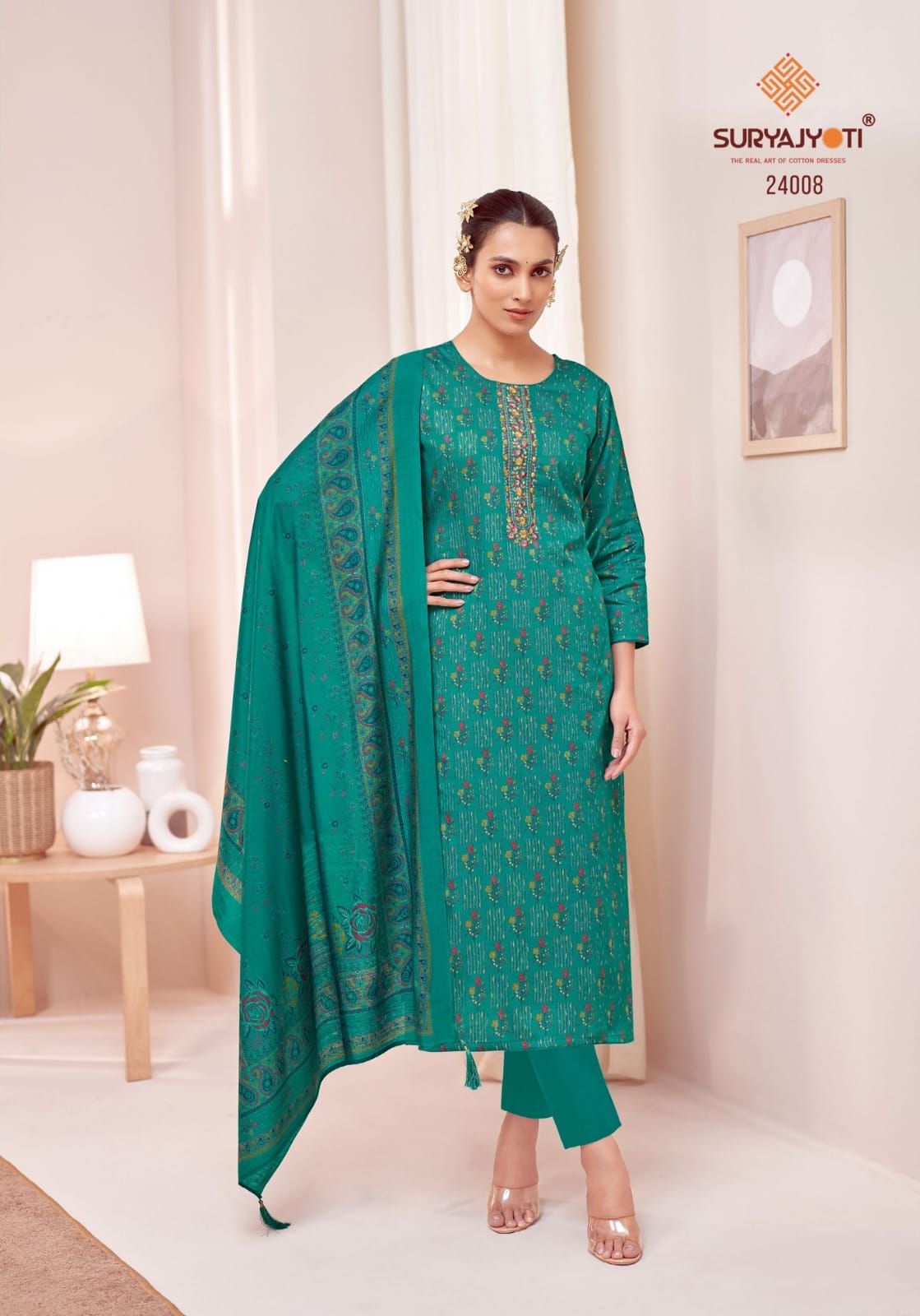 Kalki Vol 24 Suryajyoti Jaam Satin Pant Style Suits Supplier India