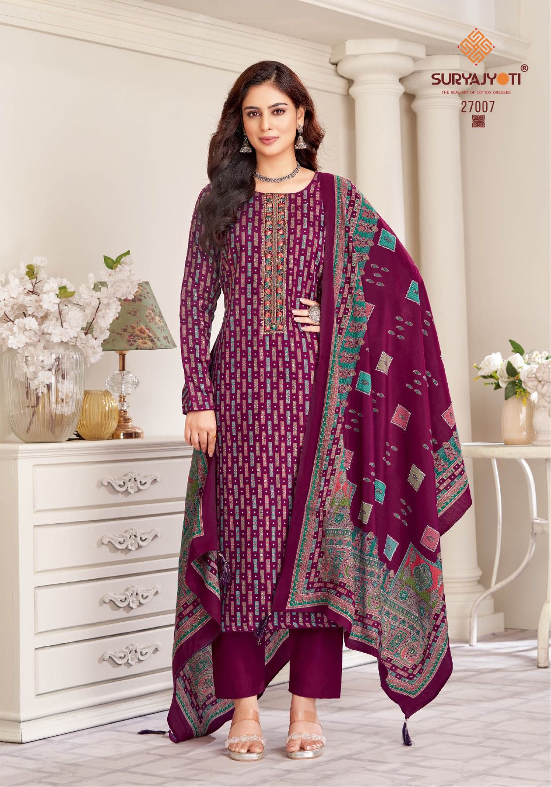 Kalki Vol 27 Suryajyoti Jaam Satin Pant Style Suits Manufacturer India