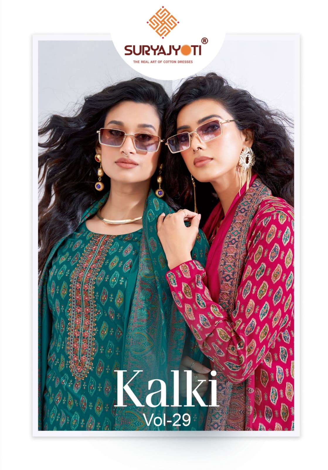 Kalki Vol 29 Suryajyoti Jaam Satin Pant Style Suits Wholesale Price