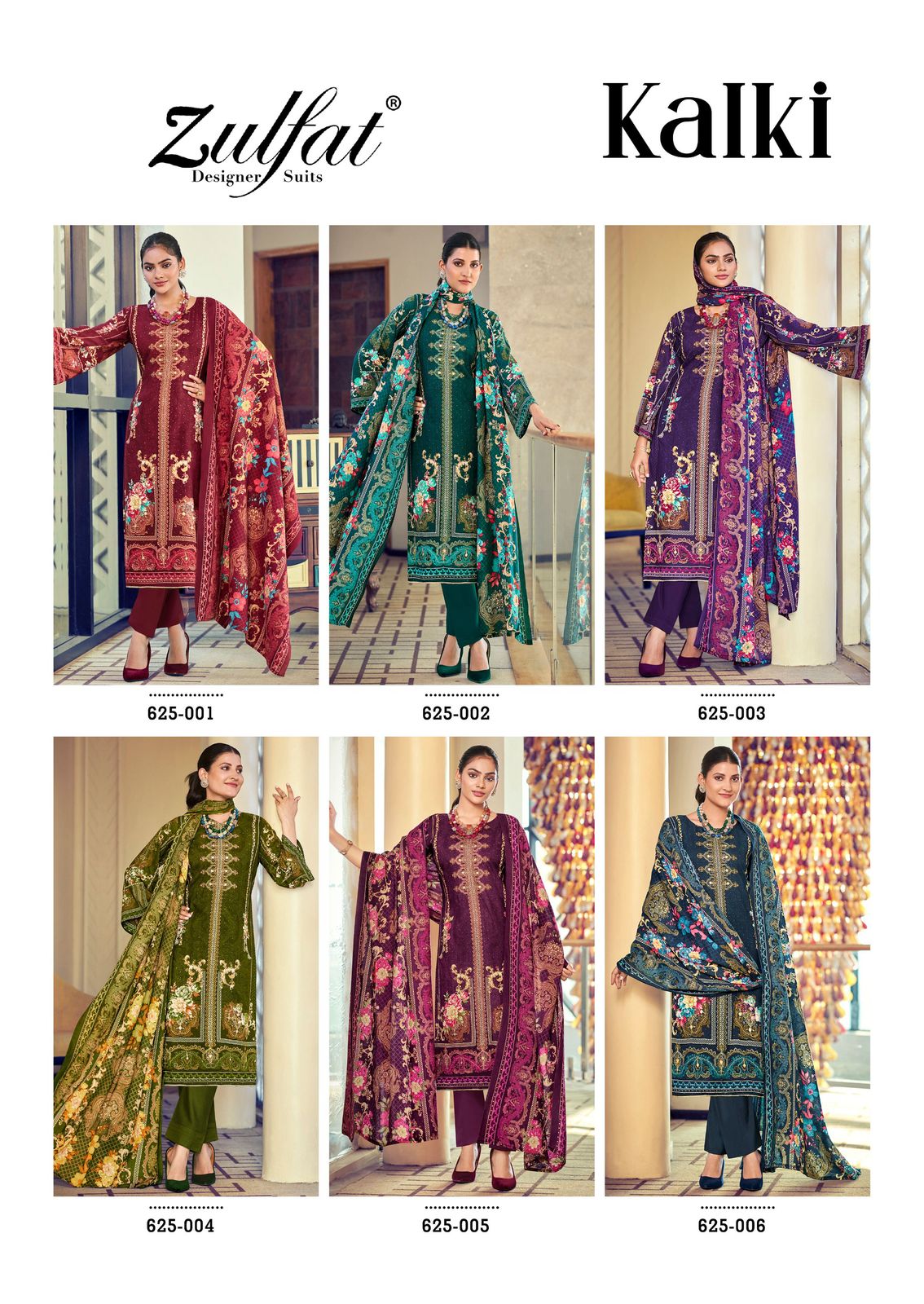 Kalki Zulfat Designer Viscose Rayon Karachi Salwar Suits Wholesale Price