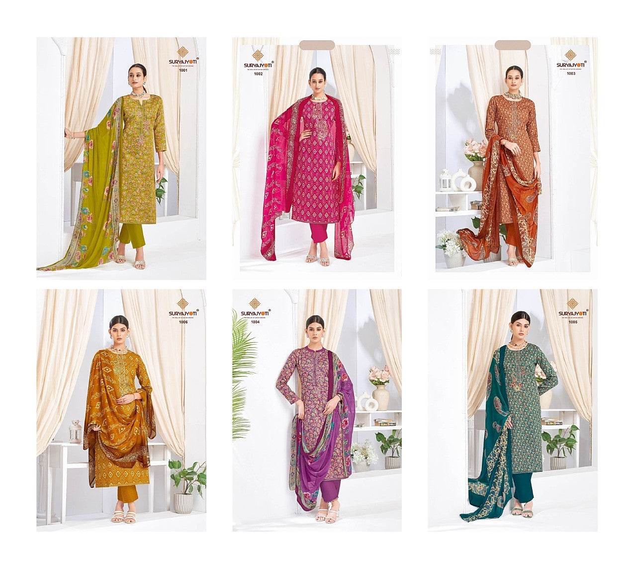 Kalpana Vol 1 Suryajyoti Jaam Pant Style Suits Wholesaler Ahmedabad