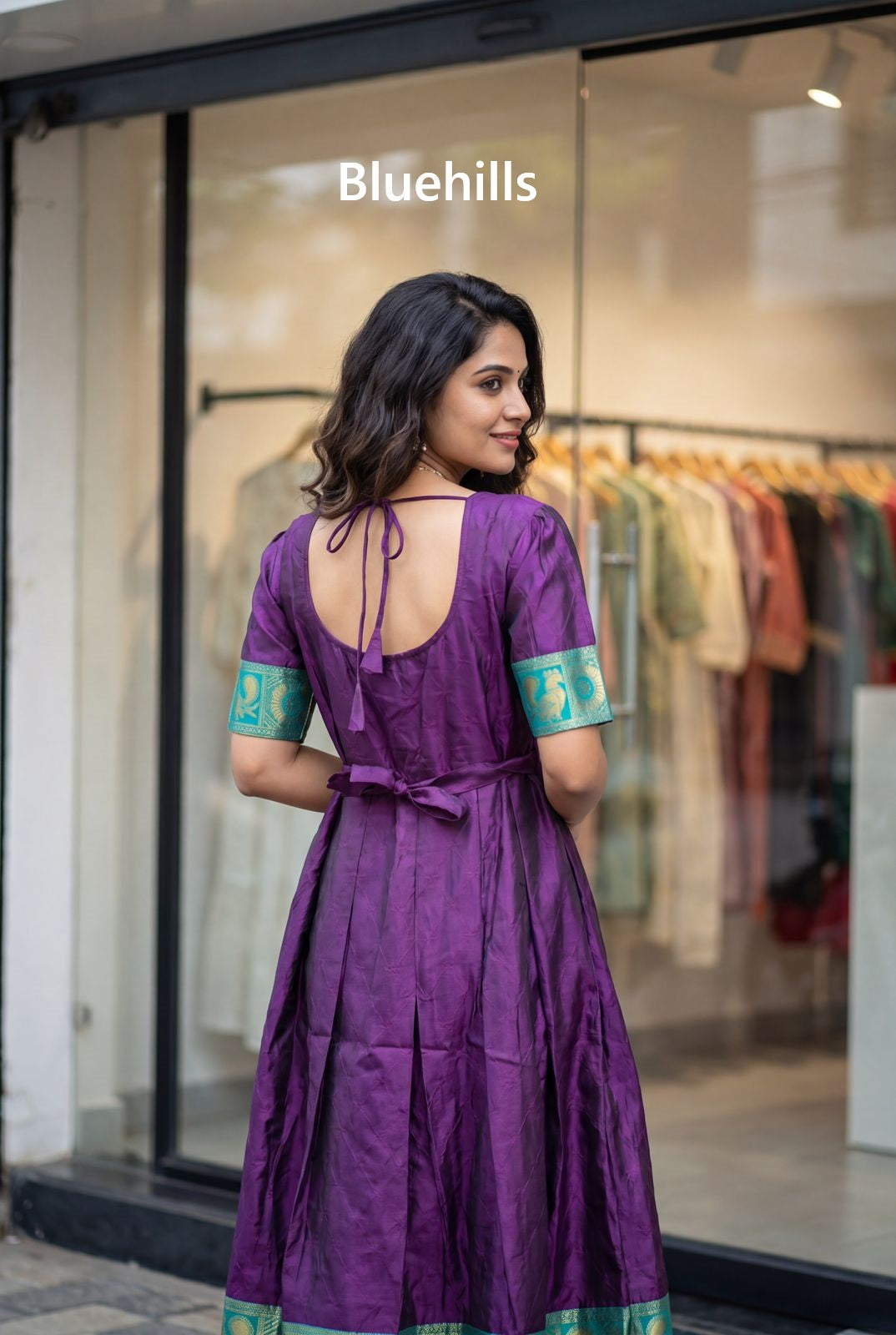 Kalyani Bluehills Silk One Piece Gown Wholesaler