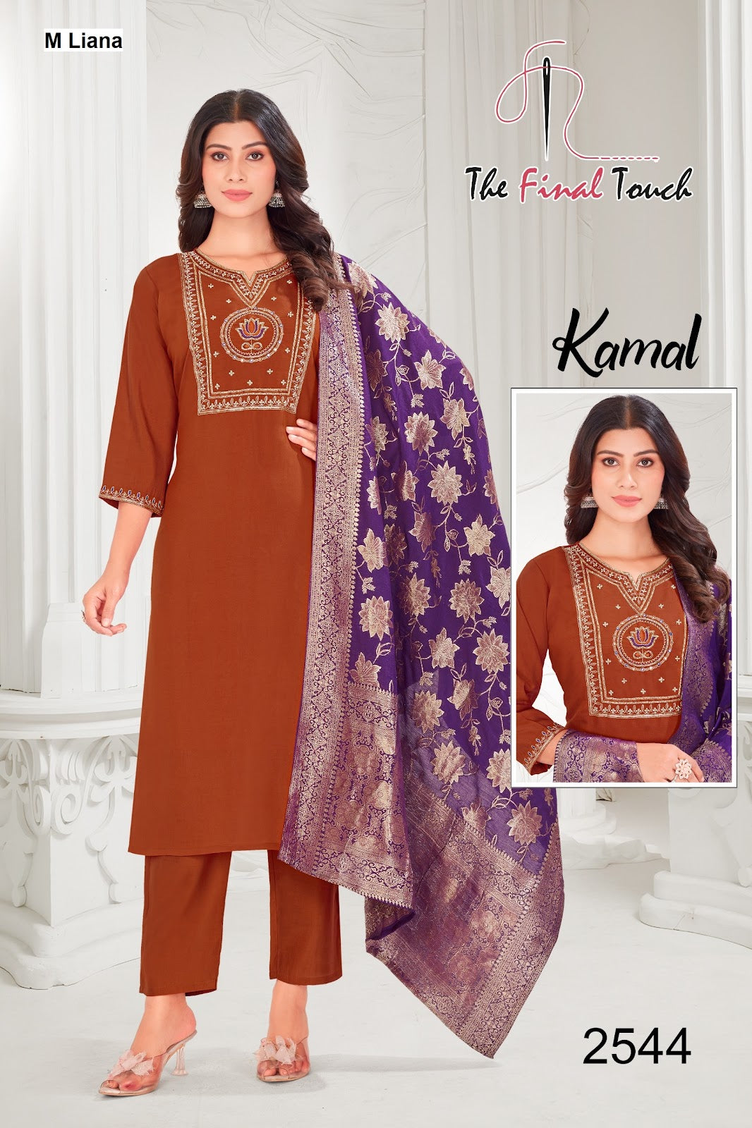 Kamal M Liana Roman Readymade Pant Style Suits Exporter India
