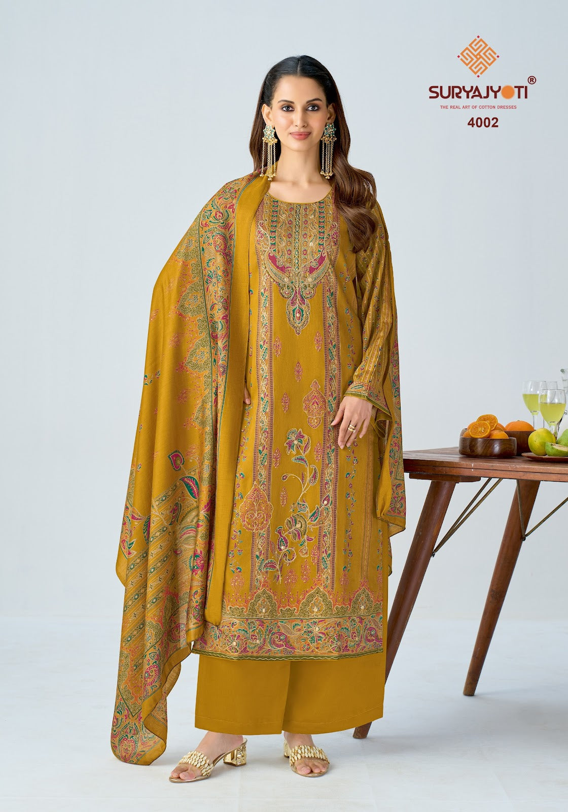 Kamila Vol 4 Suryajyoti Jaam Satin Pant Style Suits Wholesale