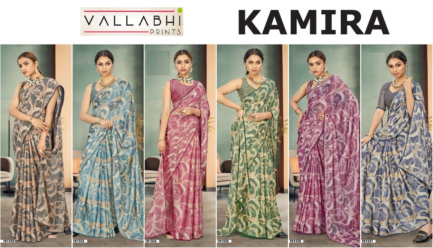 Kamira Vallabhi Prints Brasso Sarees Manufacturer Gujarat