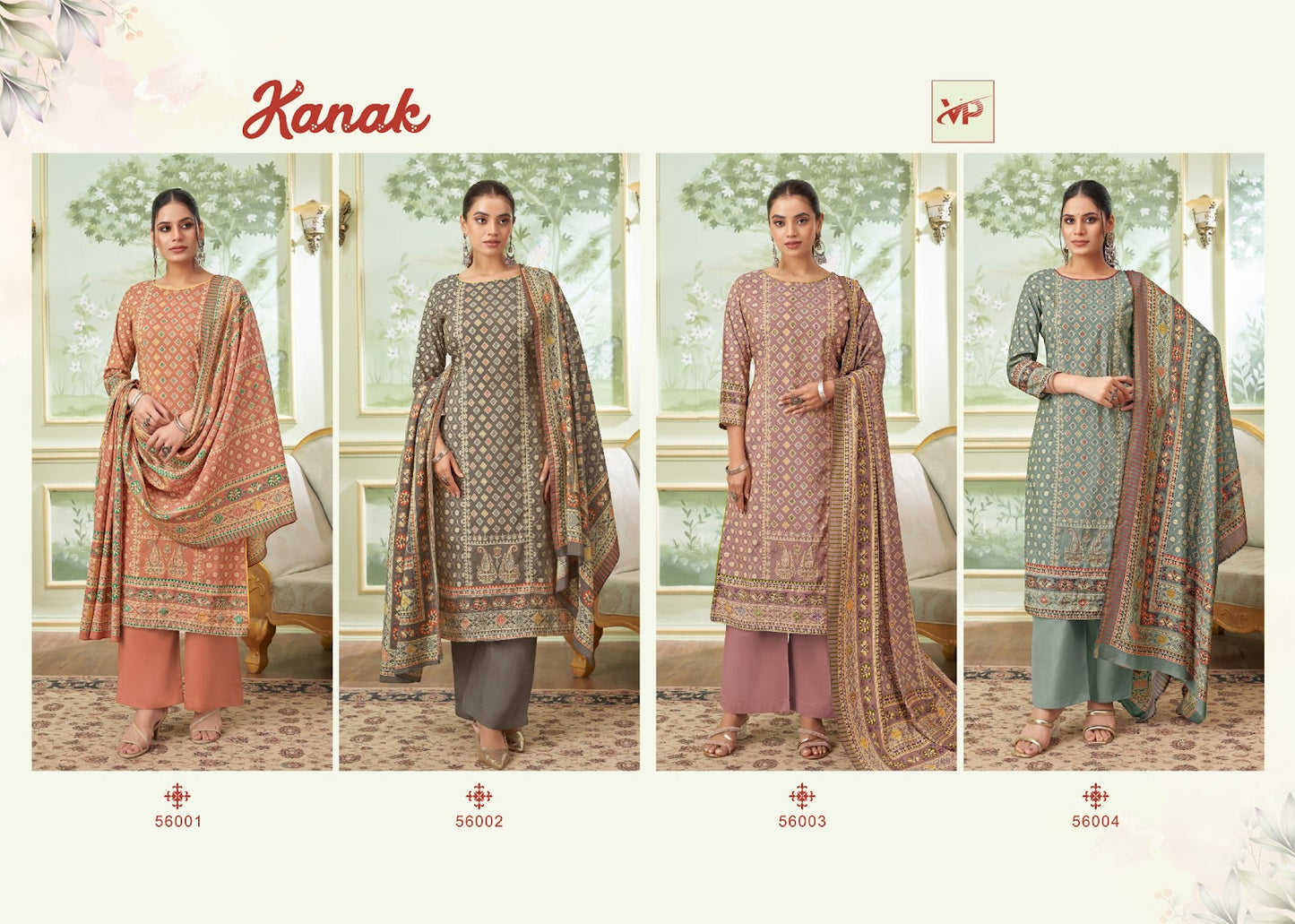 Kanak Vp Simmer Pant Style Suits Wholesale Rate