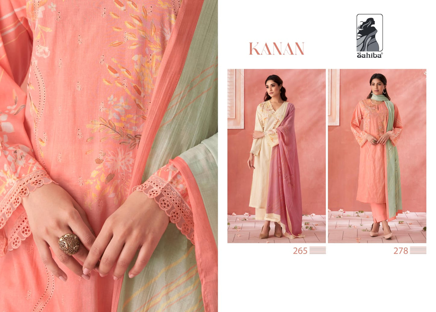 Kanan Sahiba Lawn Cotton Pant Style Suits