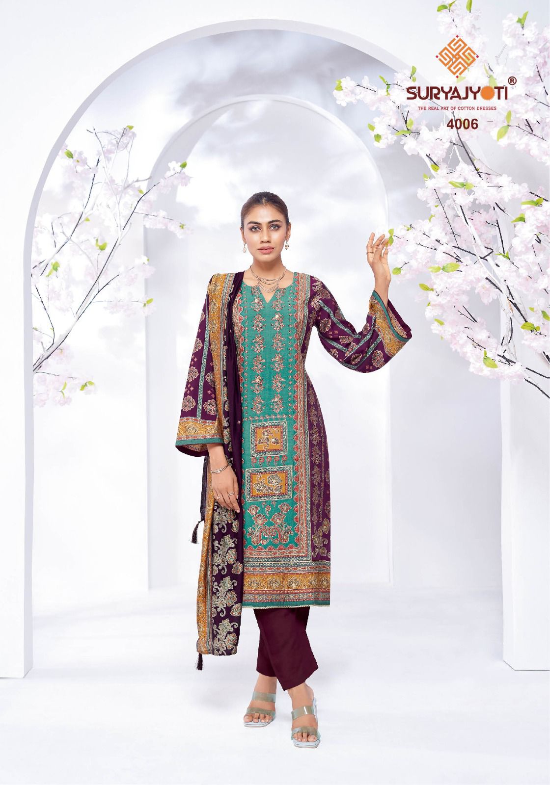 Kanchan Vol 4 Suryajyoti Modal Pant Style Suits Exporter Gujarat