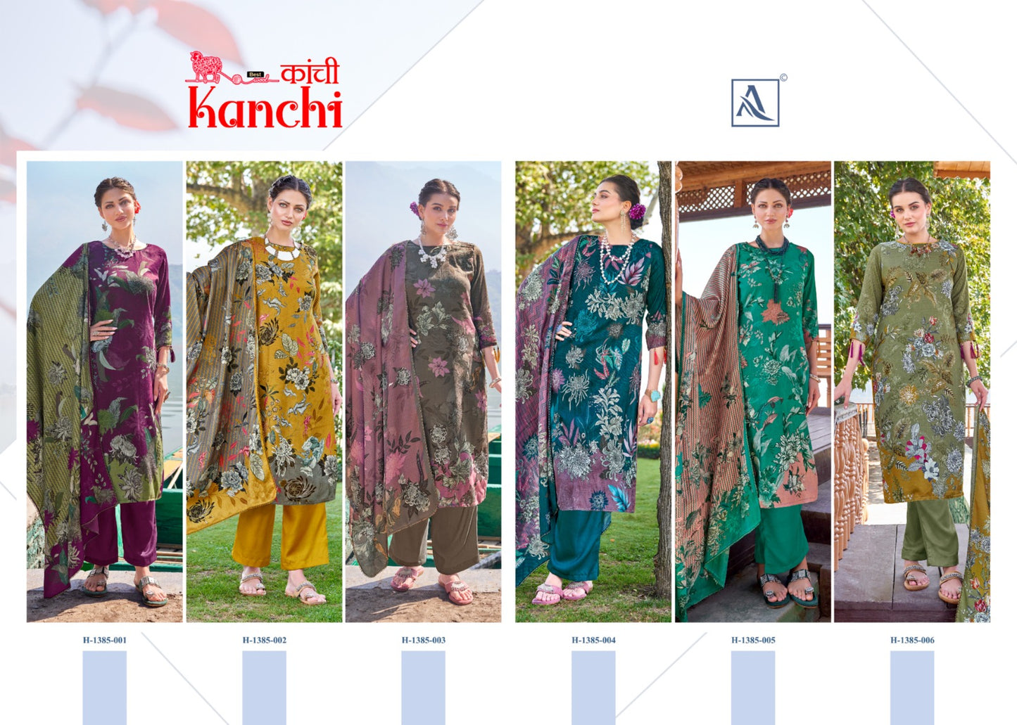 Kanchi Alok Viscose Pashmina Suits Manufacturer Ahmedabad