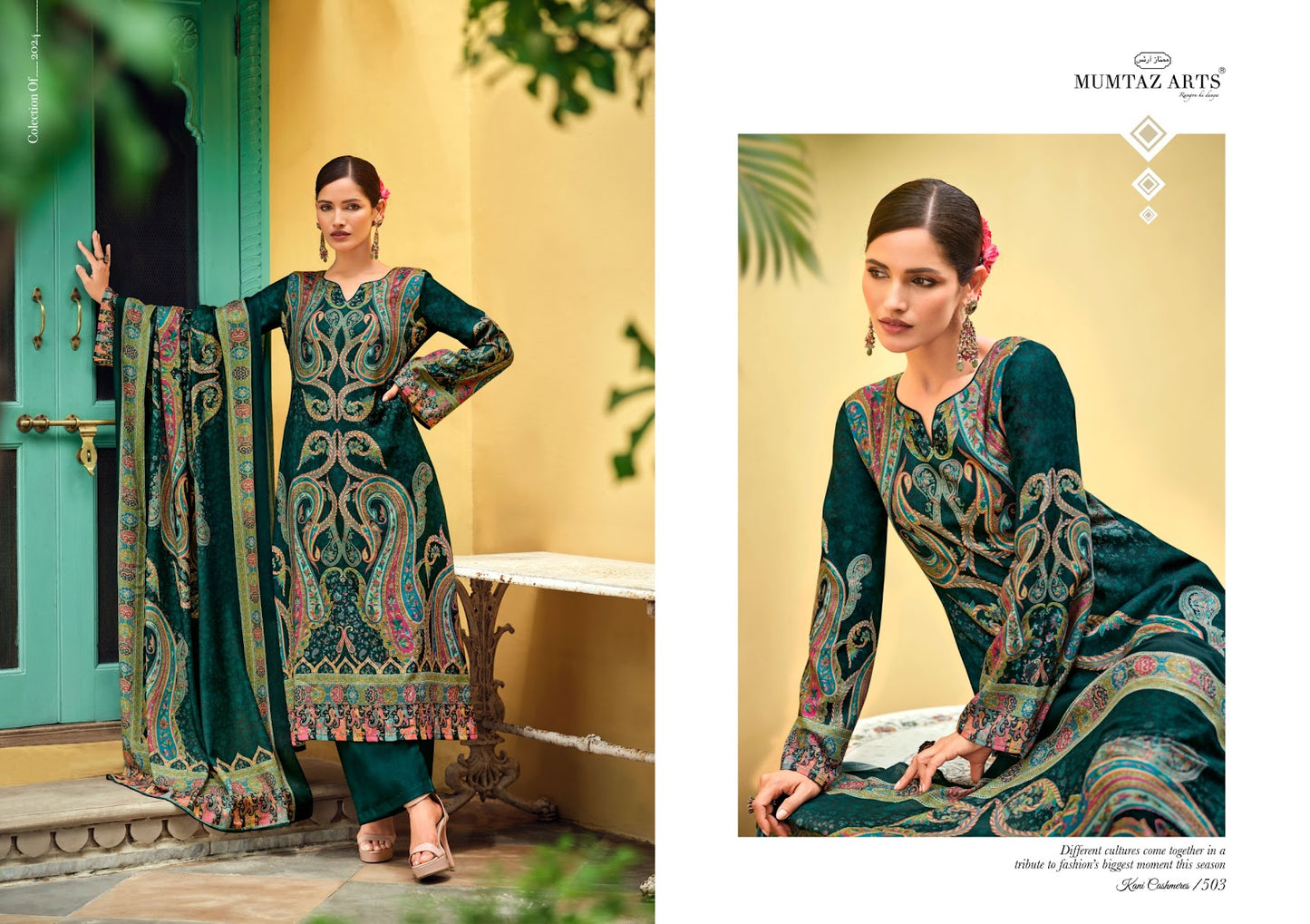 Kani Cashmeres Mumtaz Arts Viscose Pashmina Suits Exporter India