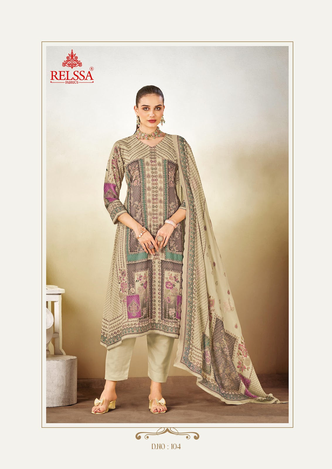Kanika 1 Relssa Fabrics Pant Style Suits Supplier Ahmedabad