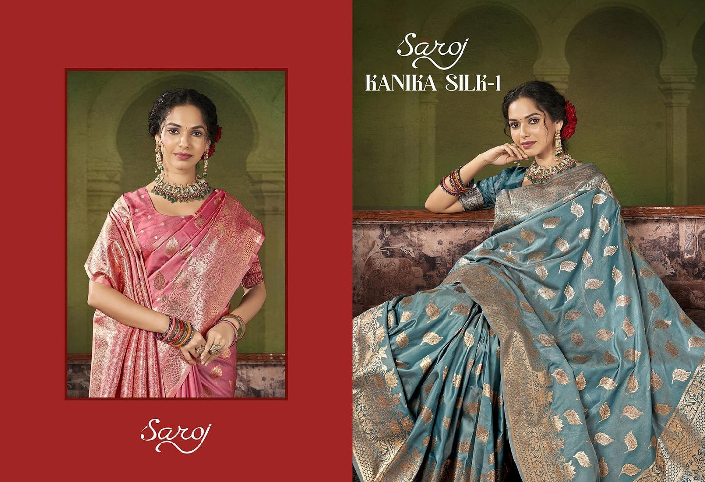 Kanika Silk Vol 1 Saroj Sarees Exporter Gujarat