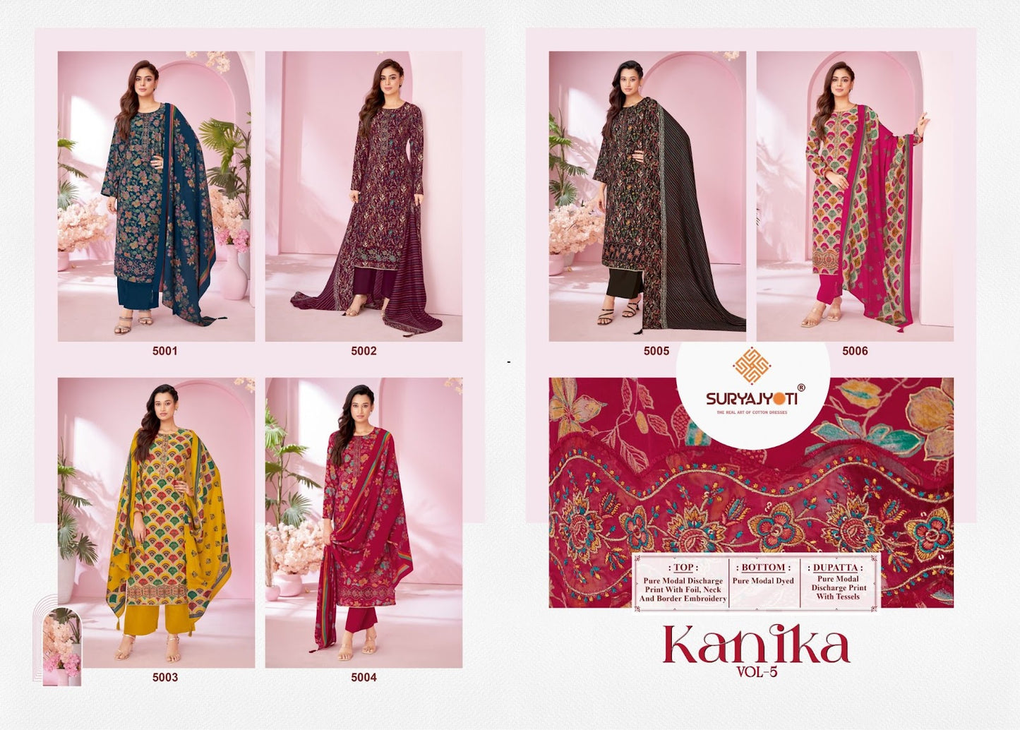Kanika Vol 5 Suryajyoti Modal Pant Style Suits Wholesale Price