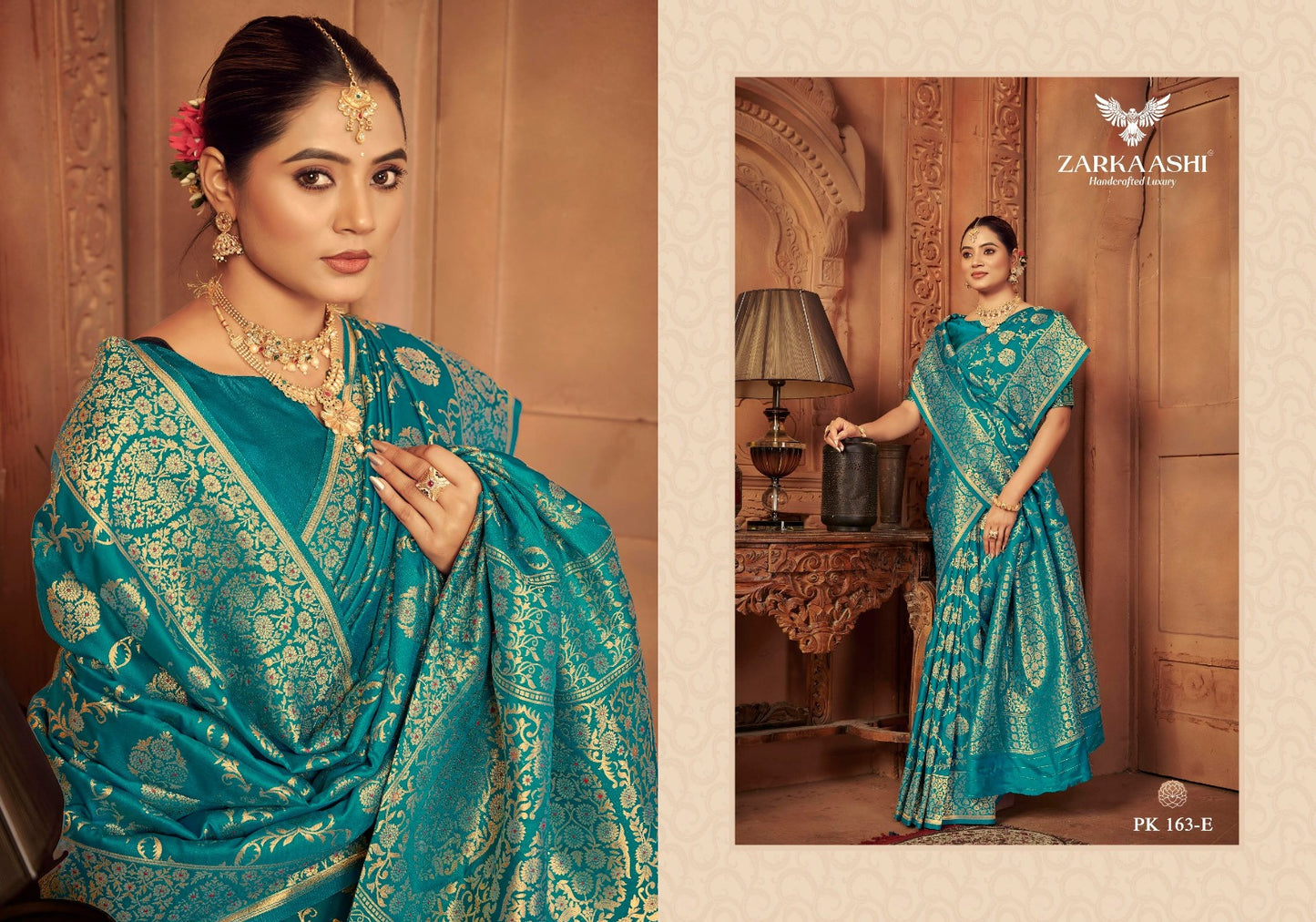 Kanika Zarkaashi Katan Silk Sarees Wholesaler Ahmedabad