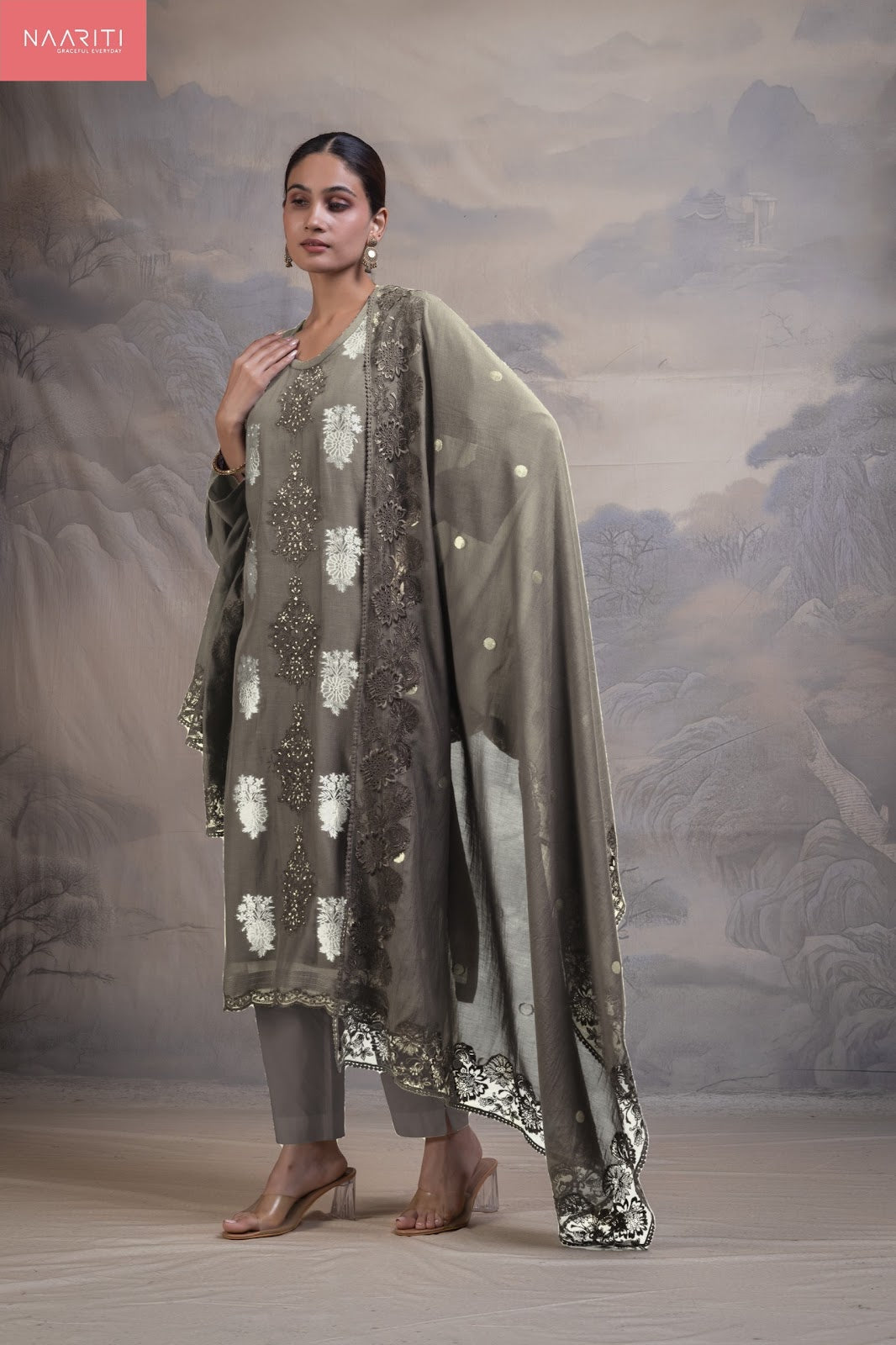 Kanohi Naariti Mul Chanderi Pant Style Suits Manufacturer India