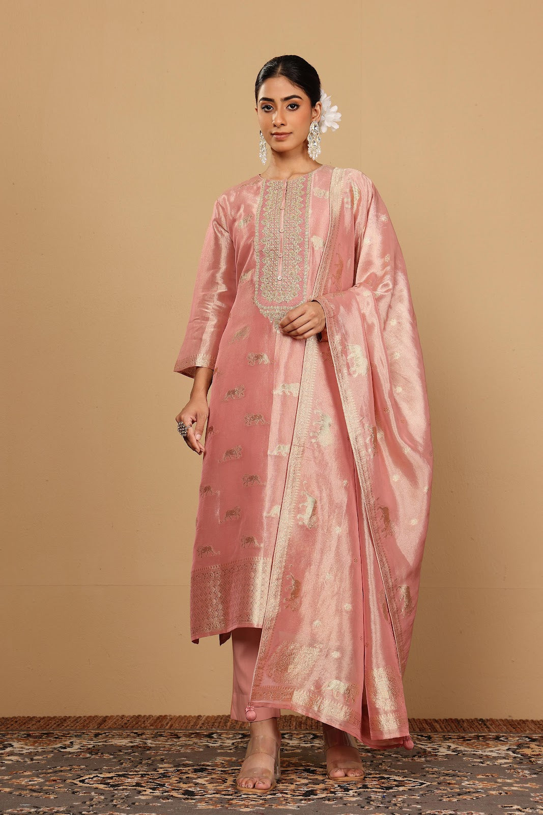 Kantaam Naariti Tissue Silk Salwar Suits Exporter India