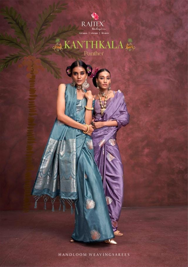 Kanthkala Panther 408001-408004 Rajtex Handloom Weaving Sarees Wholesale Price