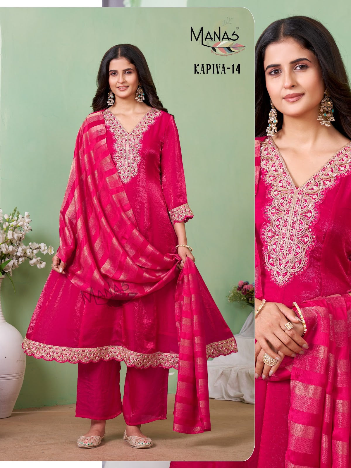 Kapiva Manas Silk Readymade Anarkali Suits Wholesale