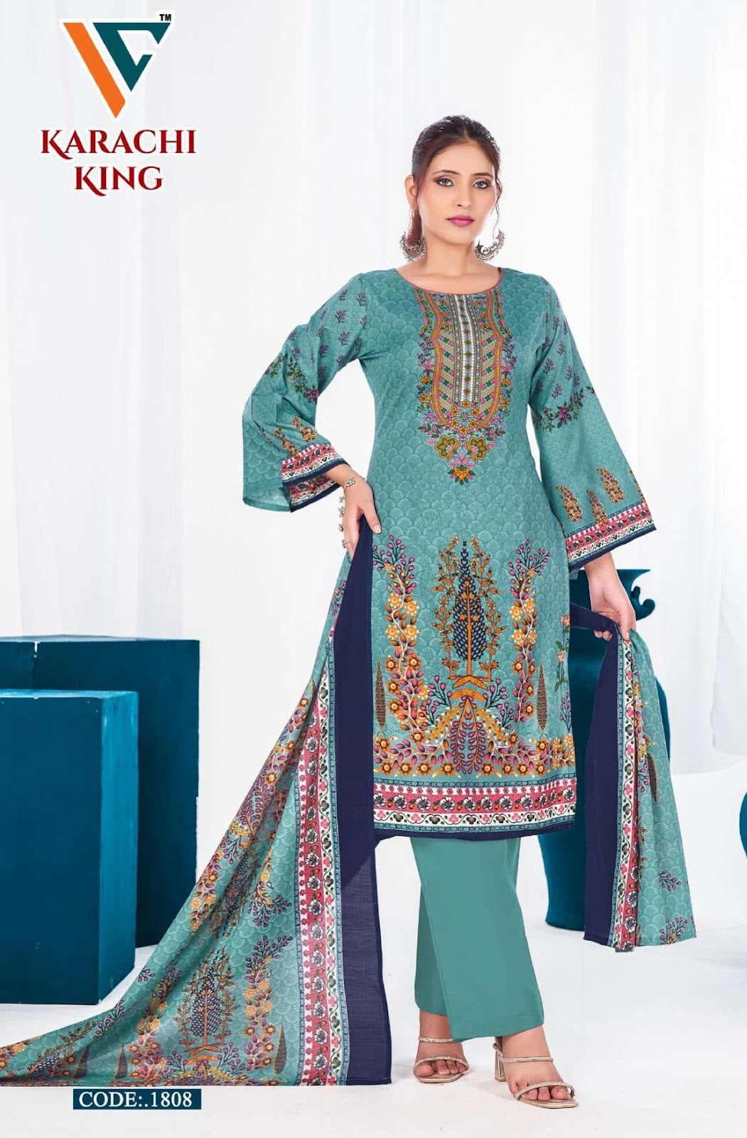 Karachi King Vol 18 Vandana Creation Cotton Pant Style Suits Wholesale Rate