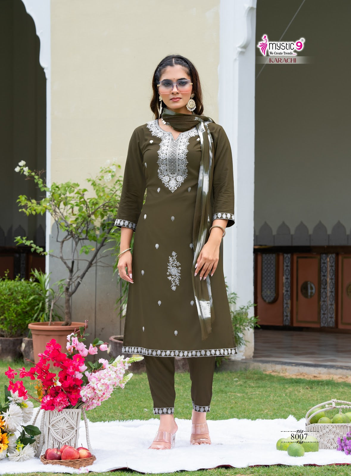 Karachi Vol 8 Mystic 9 Rayon Readymade Pant Style Suits Exporter Gujarat