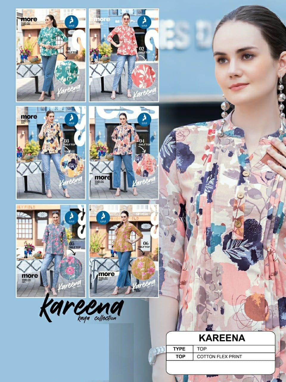 Kareena Kaya Cotton Short Kurtis Supplier