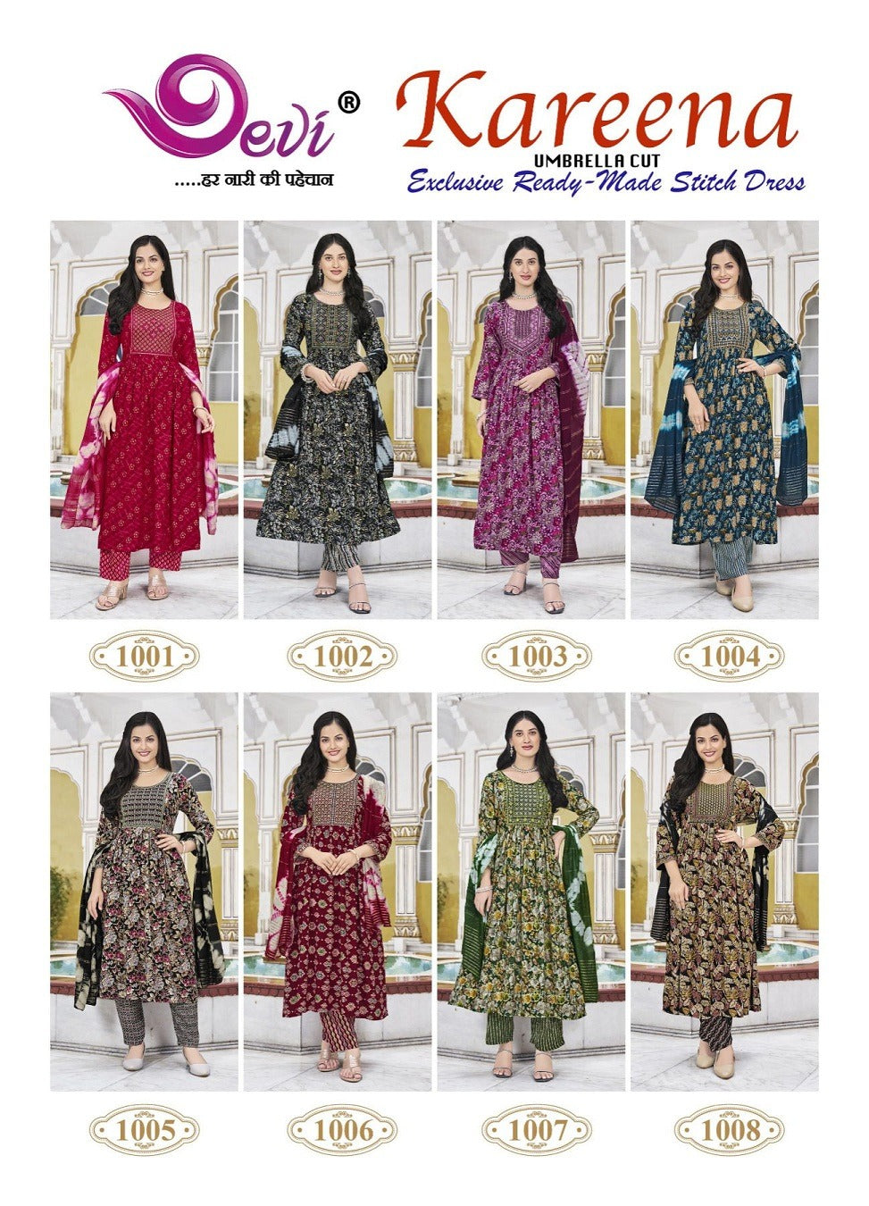 Kareena Vol 1 Umbrella Cut Devi Rayon Readymade Pant Style Suits Wholesaler India