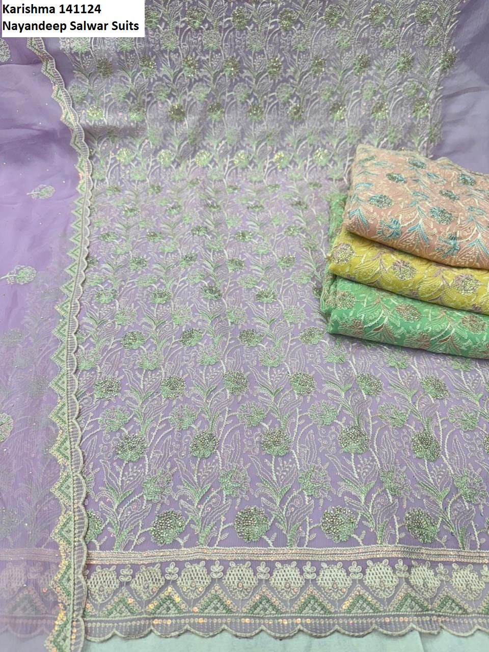 Karishma 141124 Nayandeep Organza Salwar Suits Manufacturer