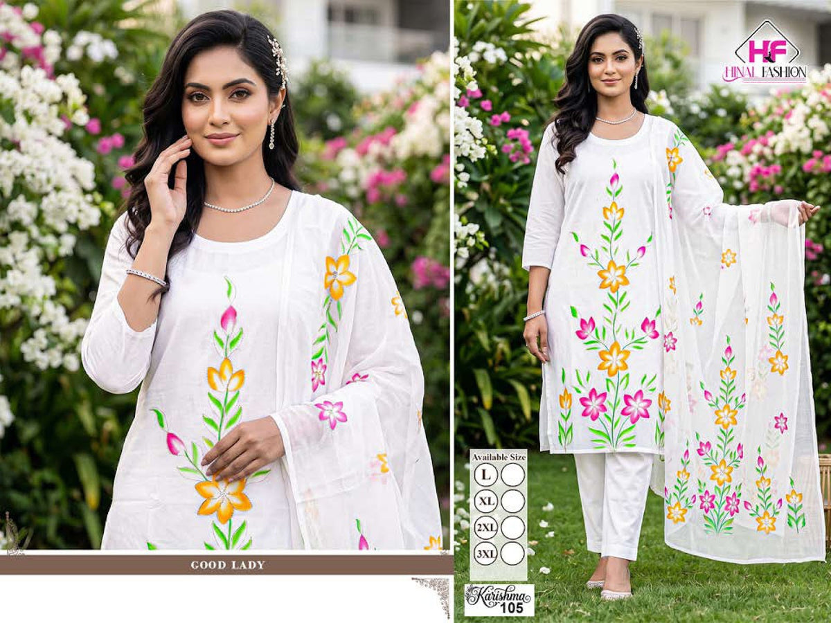 Karishma Hinal Fashion Chanderi Readymade Pant Style Suits Manufacturer India