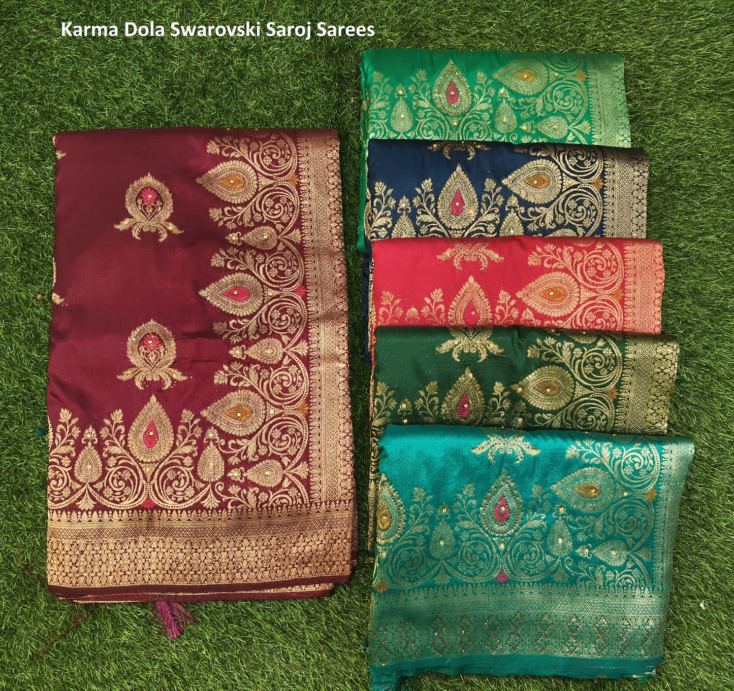 Karma Dola Swarovski Saroj Soft Dola Sarees Wholesaler India