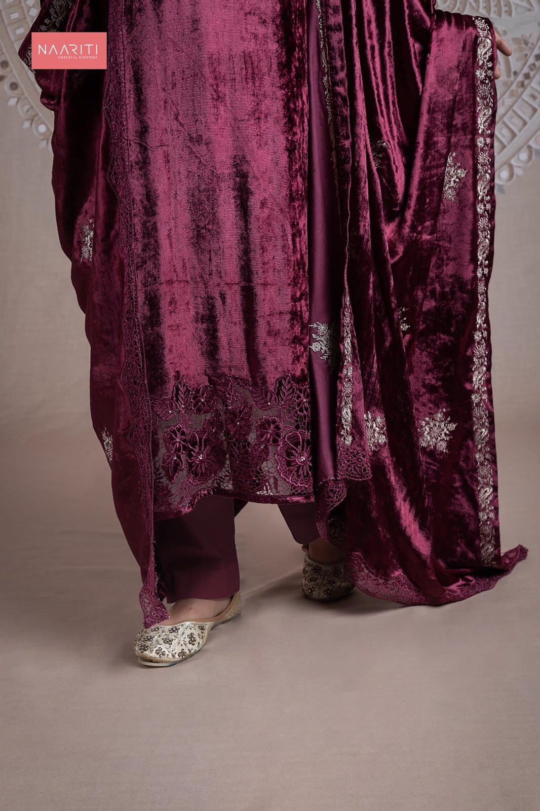 Karum Naariti Velvet Suits Wholesale