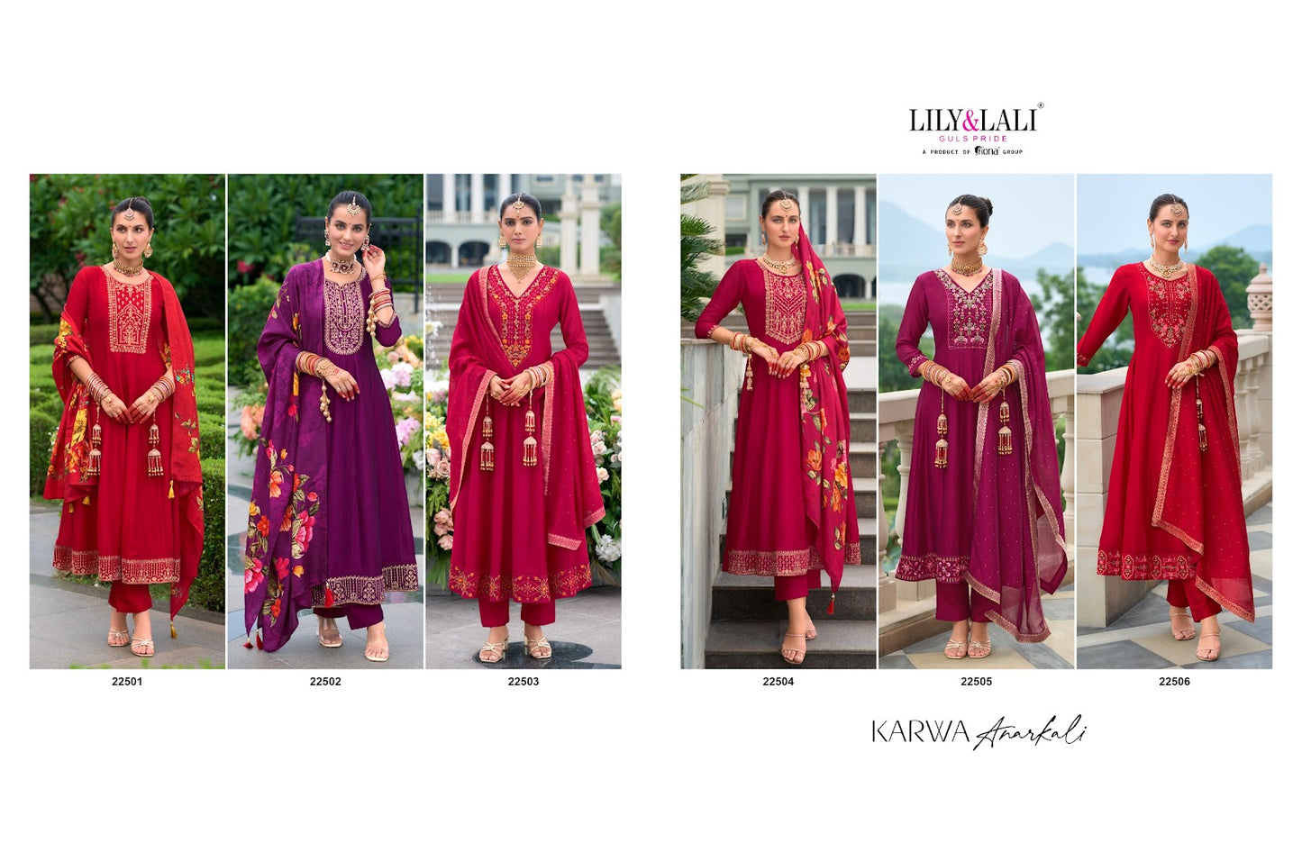 Karwa Lily Lali Vichitra Silk Readymade Anarkali Suits Supplier Gujarat
