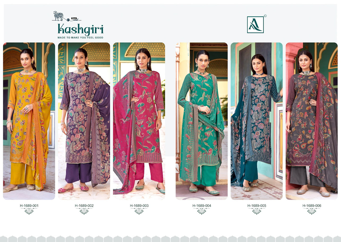 Kashgiri Alok Viscose Pashmina Suits Wholesale Price